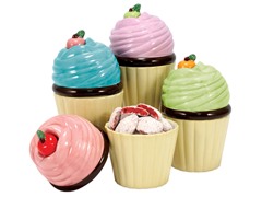 Cupcake Jars 5" Tall - Set of 4