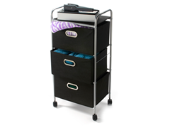 35" Rolling Fabric Storage Cart