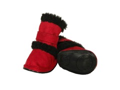 Red Shearling Duggz Shoes
