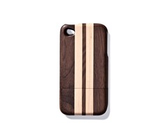 Walnut Lt. Stripes Cover for iPhone 4/4S
