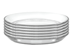 Set of Six 5.3" Glass Plates