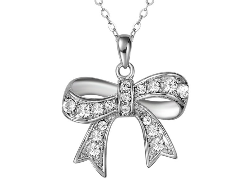 Swarovski Elements Love Knot Necklace