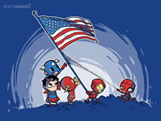 Raising the flag