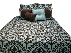 Baroque 9-Piece Set-Blue/Brown-2 Sizes