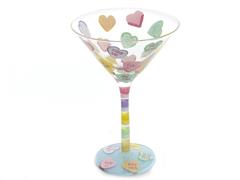 Candy Hearts Martini Glass