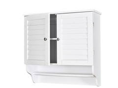 SEI Nassau Louvered Towel Cabinet - Wht