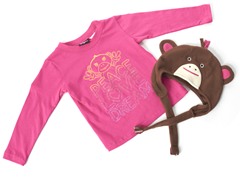 Girls Monkey Hat & Tee