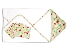 Jungle Jam Hooded Towel/Washcloths Set