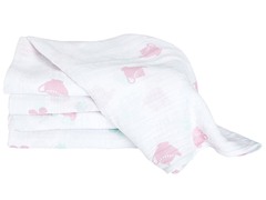 Pinzon Swaddle 4 Pack - Tea Party