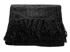 Susan Chenille Throw - Black