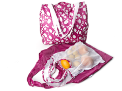 Good Kit 3 Grocery Bags - Raspberry