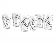 Corelle 8oz Acrylic Square Glass 6pcs