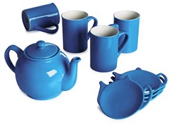 Price & Kensington 9-Piece Tea Set-Blue