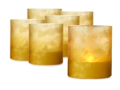 Glass Patio Light 3.5 x 4 - Set 6 Yellow