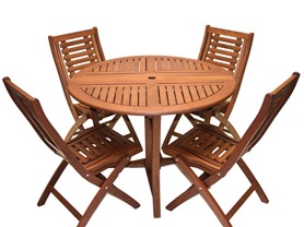 Outdoor Interiors 5-pc Folding Table and Chairs Set