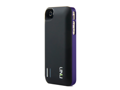 iPhone 4/4s Battery Case - Black/Purple