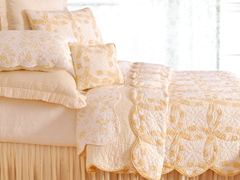 Wedding Ring Butter Full/Queen Quilt Set