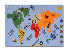 What A World Red 3'3" X 4'7" Rug
