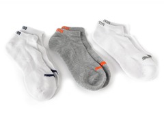 1/2 Terry Runner, White/Navy 3-Pack