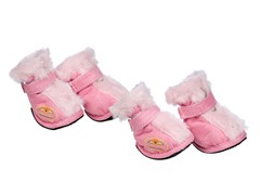 Pink Fur Protective Boots