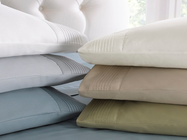 800TC Pleated-Hem Sheet Set-4 Sizes-6 Colors