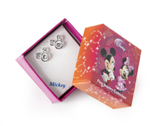 Mickey White Crystal Earrings