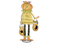 Sunset Vista Pumpkin Girl 30" H