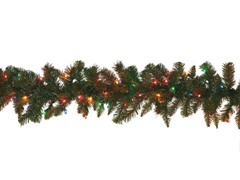 Allegheny Fir Garland 9' Prelit Multi