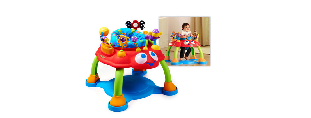 Kolcraft WonderBug Activity Center with 8 Colorful Toys, Bouncy Seat Pad