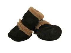 Black Shearling Duggz Shoes