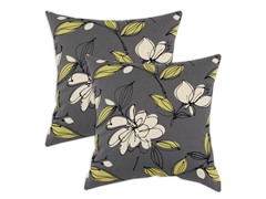 Bremer Graphite 17x17 Pillow-Set of 2