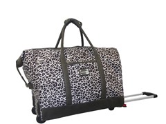 Rolling Weekender-Gray Leopard