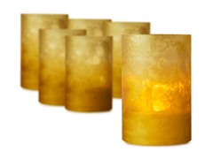Glass Patio Light 3 x 4.75 - Set 6 Yell