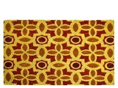 Coir Mat Clover Geo Rust