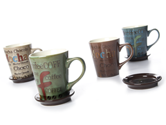 Reactive Glaze Coffee Mugs - Set of 4