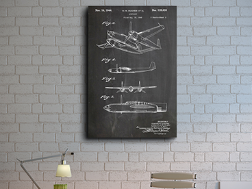 Blue Print Canvas Art