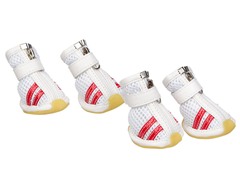 White & Red Spring Mesh Shoes