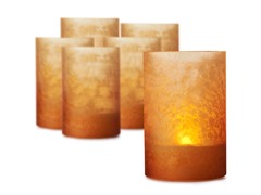 Glass Patio Light 3 x 4.75 - Set 6 Peach