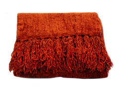 Susan Chenille Throw - Pomegranate