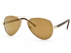 Gold/Brown Aviator 8 Sunglasses