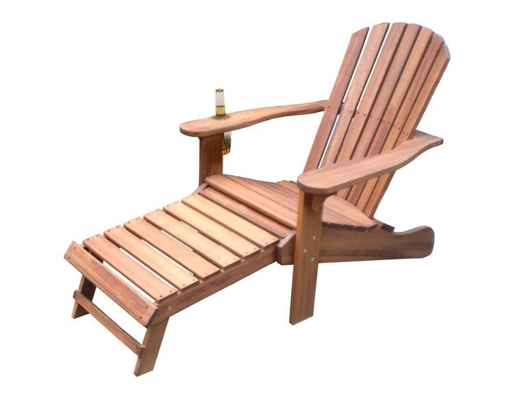 Outdoor Interiors Adirondack Chair w/ Built-in Ottoman