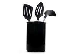 Metal Utensil Holder - Black