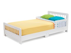 Slatted Toddler Bed- White
