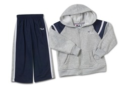 Boys Navy/Gray Fleece Set