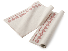 Natural Snowflake Placemat 12-Ct Linen