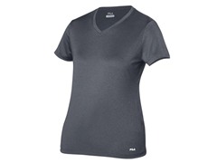 Short Sleeve V-Neck - Black Heather