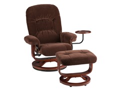 Recliner and Ottoman - Chocolate