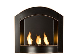 Wall Mount Arch Fireplace - Black