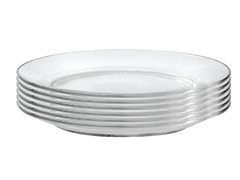 Set of Six 7.5" Glass Plates