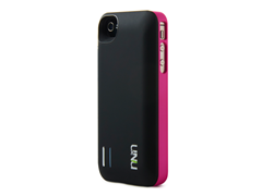 iPhone 4/4s Battery Case - Black/Pink